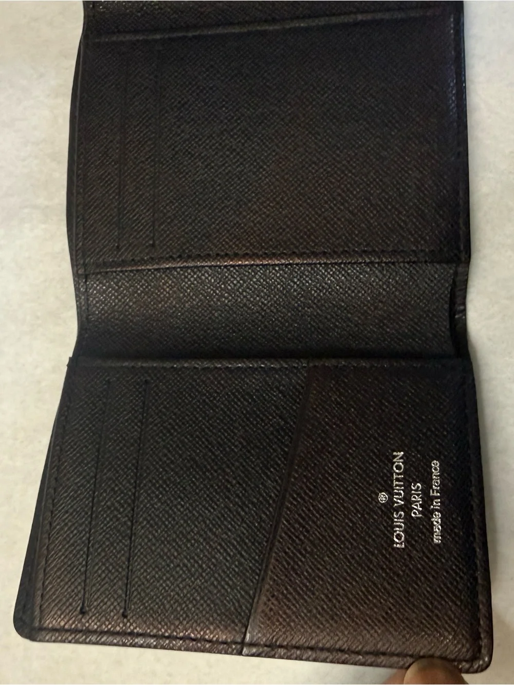 Louis Vuitton Men’s Black Damier Graphite Trifold Wallet